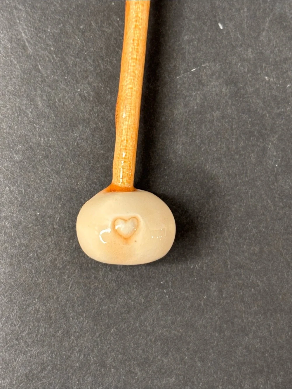 Vintage Salt Dough Christmas Ornament Hand Made Stick Horse With Bow 4.5”